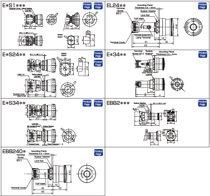 Switch Outline Drawing Emergency Stop 