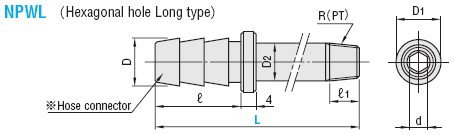 HOSE  NIPPLES  -HEXAGONAL  HOLE  TYPE  (FOR  HEXAGONAL  WRENCH  INSTALLATION)-:Related Image