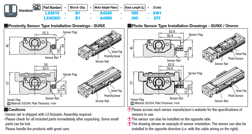 Single Axis Actuators LX45 Standard / Cover Type:Related Image