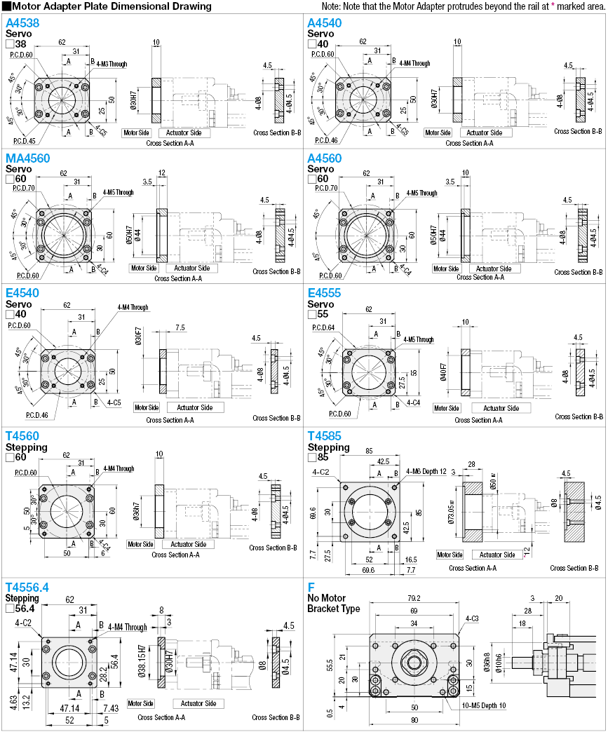 Single Axis Actuators LX45 Standard / Cover Type:Related Image