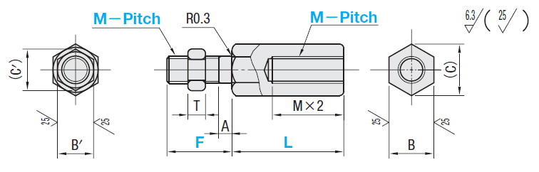 Coupling Rods for Air Cylinders - Configurable Type:Related Image