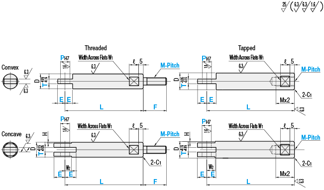 Links Link Bar - Male Thread with Male Prong Type:Related Image