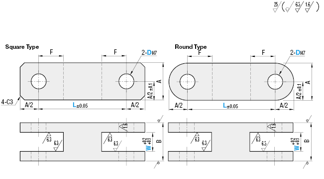 Links - Double Ended Female Notch:Related Image