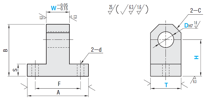 Hinge Bases - Thick Hinge Standard T-Shaped Type:Related Image