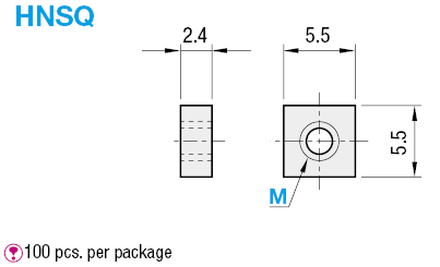 Square Nuts for Aluminum - Extrusions 15mm Square:Related Image