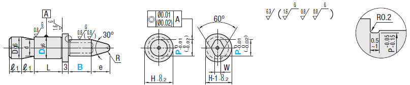 Locating Pins for Fixtures - Precision Grade, Shouldered, Set Screw: Related Image