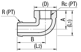 High Pressure Pipe Fittings/90 Deg. Elbow/Tapped and Threaded:Related Image