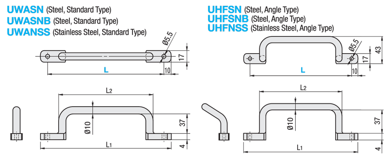 Round Bar Grip Handles/Standard/Offset:Related Image