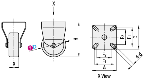 Casters  Light Load  Wheel Material: TPE:Related Image