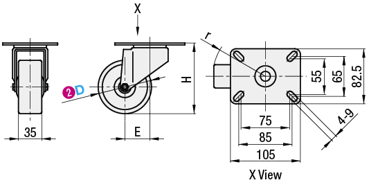 Casters  Medium Load  Wheel Material: Nylon:Related Image