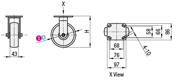 Casters  Heavy Load  Wheel Material: Nylon:Related Image