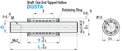 Miniature Ball Bearing Guide Sets/With Retaining Ring:Related Image