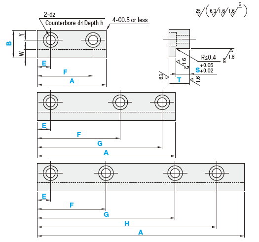 L-Gibs - Configurable Type/Steel/Lubrication-Free Copper Alloy:Related Image