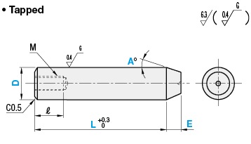 Locating Pins - Straight, Tapered - Tapped:Related Image