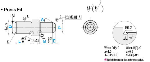 Locating Pins - Shouldered - Taper Angle, DP Tolerance Selectable, Press Fit:Related Image