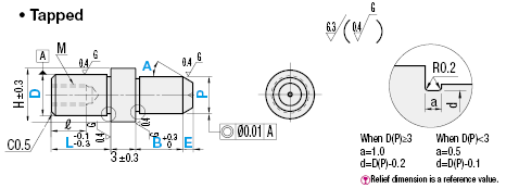 Locating Pins - Shouldered - Taper Angle, DP Tolerance Selectable, Tapped:Related Image