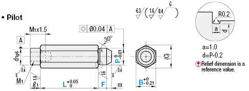 Hex Support Pins - Stepped - Pilot:Related Image