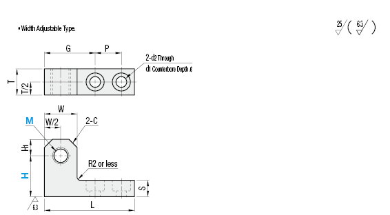 Threaded Stopper Blocks/L-Shaped/Widthways Adjustable:Related Image