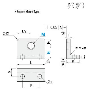 Threaded Stopper Blocks/L-Shaped/Bottom Mounting:Related Image