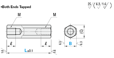 Small Dia. Hex Posts/Both Ends Tapped:Related Image