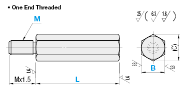 Hex Posts - One End Threaded:Related Image