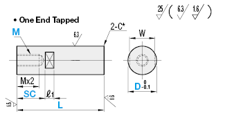 Circular Posts - One End Tapped:Related Image