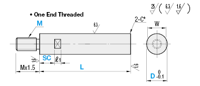 Circular Posts - One End Threaded:Related Image