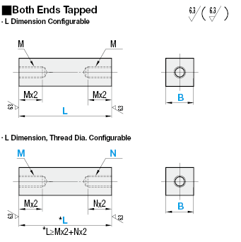 Square Posts/Both Ends Tapped:Related Image