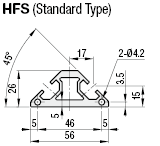 Aluminum Extrusion 6 Series/slot width 8/45-Degree:Related Image