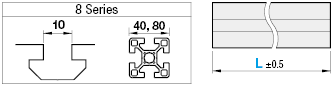 Aluminum Extrusion 8 Series/slot width 10/40x80mm:Related Image
