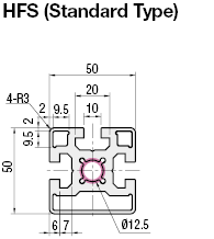 Aluminum Extrusion 8-50 Series/slot width 10/50x50mm:Related Image