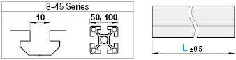 Aluminum Extrusion 8-50 Series/slot width 10/50x50mm:Related Image