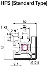 Aluminum Extrusion 8-50 Series/slot width 10/50x50mm:Related Image