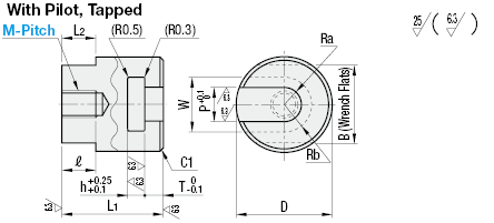 Floating Joints/T-Slots/(With Pilot Type) Tapped:Related Image