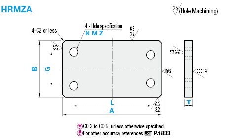 Flat Bars - Mounting Plates / Brackets - Holes symmetrically placed about a center point -:Related Image