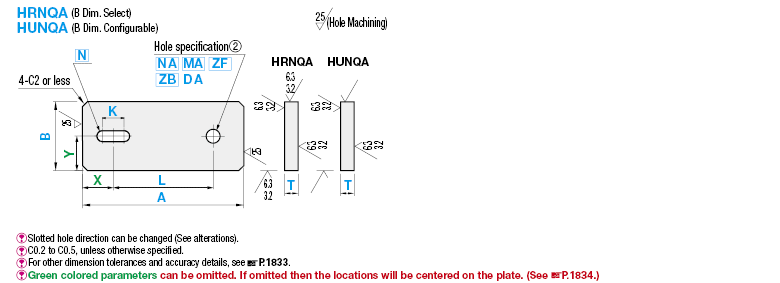 Flat Bars Mounting Plates/Brackets/B Dim. Selectable:Related Image