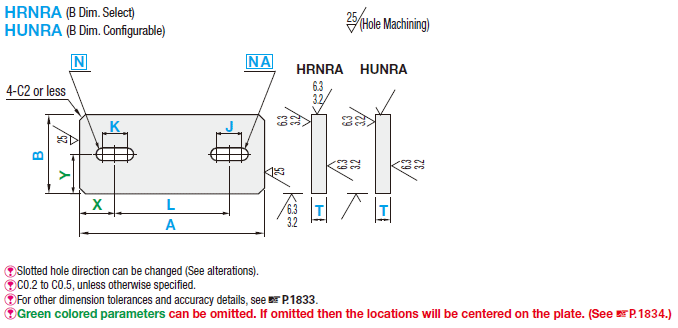 Flat Bars Mounting Plates/Brackets/B Dim. Selectable:Related Image