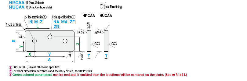 Flat Bars Mounting Plates/Brackets/B Dim. Selectable:Related Image