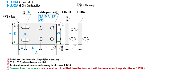 Flat Bars Mounting Plates/Brackets/B Dim. Selectable:Related Image