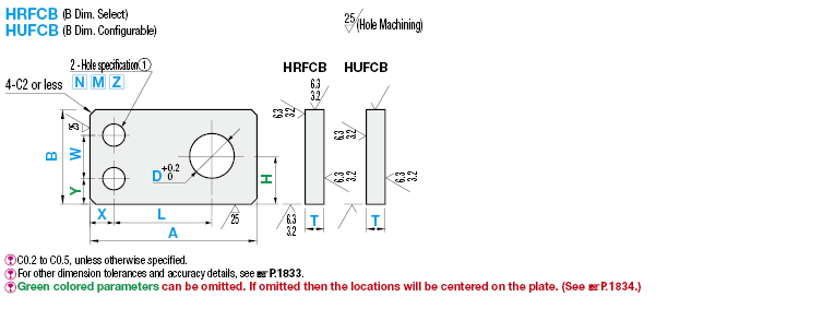 Flat Bars Mounting Plates/Brackets/B Dim. Selectable:Related Image