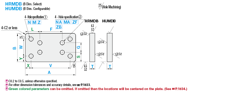 Flat Bars Mounting Plates/Brackets/B Dim. Selectable:Related Image