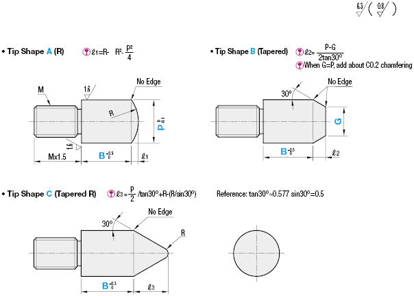 Locating Pins - Sphere Small Head - Press Fit:Related Image