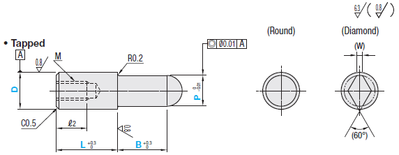 Locating Pins - Sphere Small Head - Tapped:Related Image