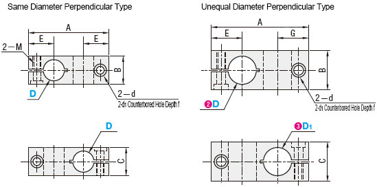 (Economic Type) Post Clamps Extruded Profile Machined Product Dimensional Drawing