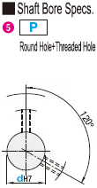 MISUMI timing pulley shaft hole P round hole and threaded hole specifications