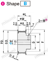 MISUMI Timing Pulley Shape B