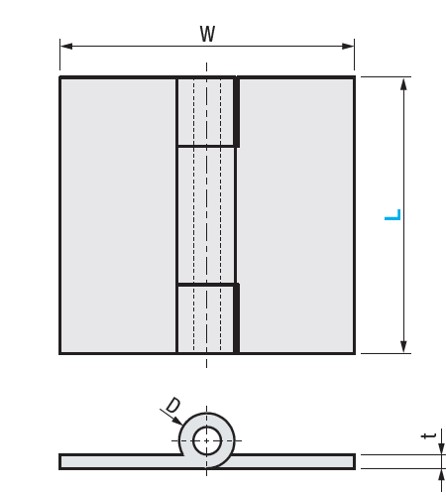 Economic type welded butterfly hinge for heavy object