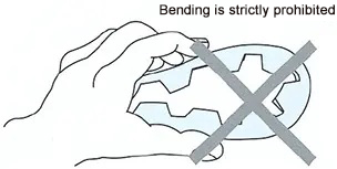 It is strictly forbidden to bend the belt, which easily causes breakage