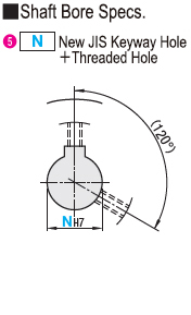 MISUMI timing pulley shaft hole N keyway hole and threaded hole specifications