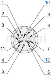 Schematic Diagram of Connector Pin Arrangement of MISUMI Automatic Positioning Stage